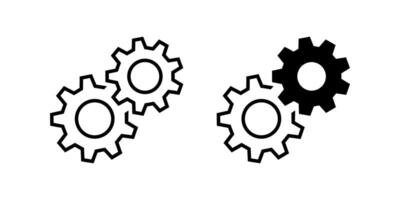 Set of Gear icons. Setting sign. for mobile concept and web design. illustration on white background vector