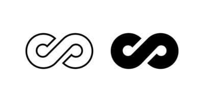 Infinity icon set. Infinity, eternity, infinite, endless, loop symbols. Unlimited infinity sign. for mobile concept and web design. illustration on white background vector