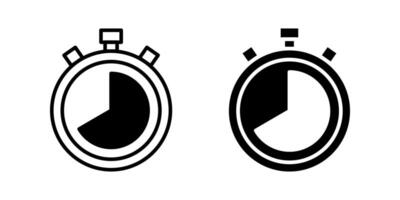 Stopwatch icon set. for mobile concept and web design. illustration vector