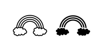 Set of Rainbow icons. for mobile concept and web design. illustration on white background vector