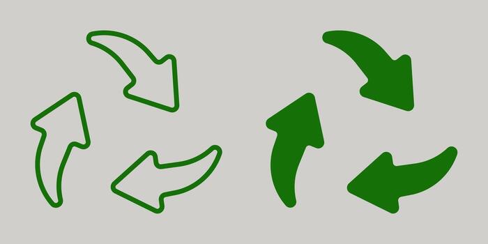 Recycle icons set. for mobile concept and web design on white background vector