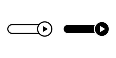 Auto Play icons set. for mobile concept and web design on white background vector