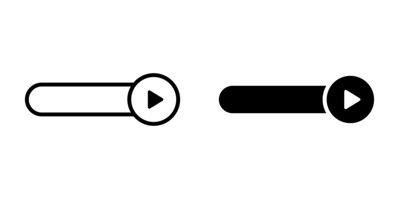 Auto Play icons set. for mobile concept and web design on white background