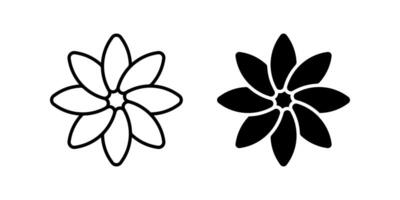 Set of Flower icons. for mobile concept and web design. illustration on white background vector