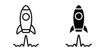 Set of Rocket icons. for mobile concept and web design. illustration on white background vector