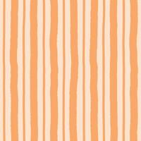 Textured Striped Seamless Pattern. Simple Orange Wavy Stripes Hand Drawn Background, Perfect for Wrapping Paper, Fabric Design, Scrapbooking, Wallpapers, and Minimalist Projects vector