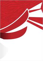 Red and White Eagle Sports Jersey Pattern Dynamic Abstract Design vector