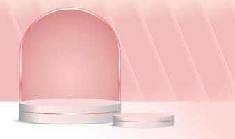 Abstract scene geometry shape podium for product display vector