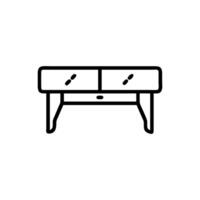 Dressing table without mirror vector