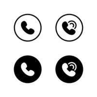Call icon set. Telephone icon set. Icon set. vector