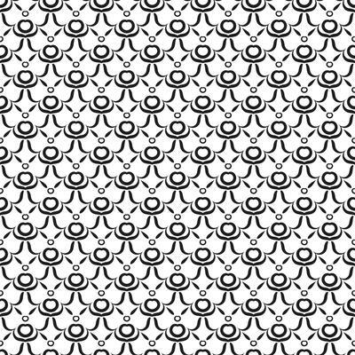 Black and white seamless pattern with intricate geometric design. Endless background with curved lines, network structure, fish scale. Simple retro monochrome backdrop for textile, wrapping.