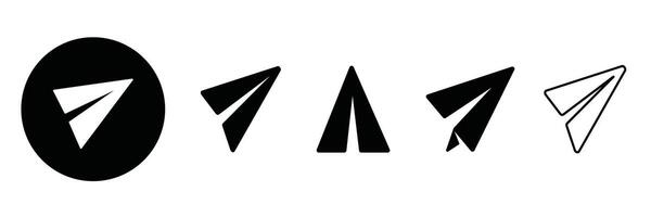 Set of Paper airplane icon collection. Paper plane, Send, submit, plane, airplane symbol Illustration. vector