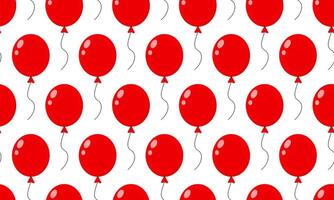 Red balloons create a festive pattern on a white background for celebrations and decorations vector