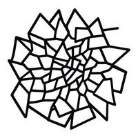 Surface with a glass-shattered texture. Make it look as though the glass is shattered or broken. Illustration isolated on a white background vector