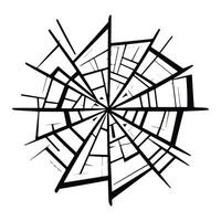 Something that feels like shattered glass. make it seem as though the glass is fractured or broken. Illustration isolated on a white background. vector