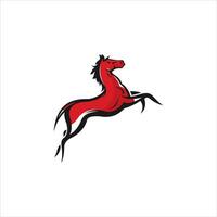 A red horse running in the air vector
