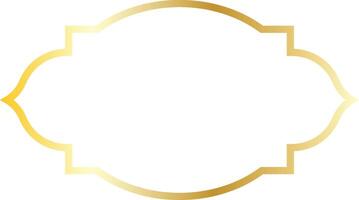 Islamic Ramadan Gold Frame with Geometric Design Style. vector