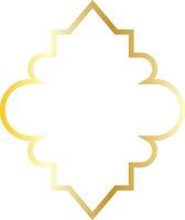 Ramadan Gold Frame with Geometric Design Style vector
