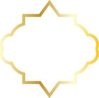 Ramadan Gold Frame with Geometric Design vector