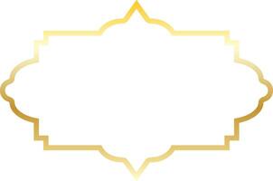 Ramadan Gold Frame with Geometric Design. vector