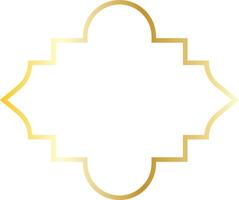 Islamic Ramadan Gold Frame with Geometric Design and Shape vector