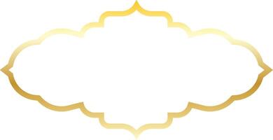 Islamic Ramadan Gold Frame with Geometric Design and Shape. vector