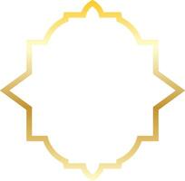 Ramadan Gold Frame with Geometric Design and Shape vector