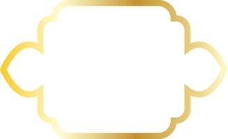 Ramadan Gold Frame with Geometric Design and Shape. vector