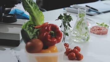 A table with vegetables and other items on it video