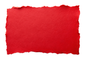 red paper with torn edges for using as text box png