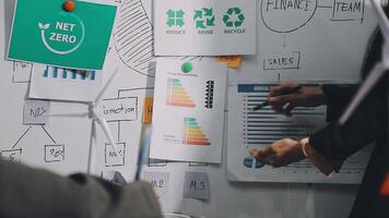 A man and woman are standing in front of a whiteboard with various diagrams video