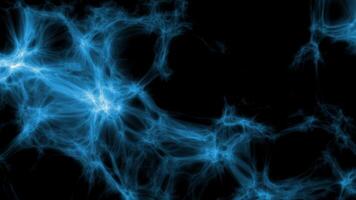 A blue background in the form of an evolving network of neurons. Abstract animation. video