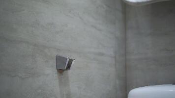 putting Handheld bidet in bathroom. video