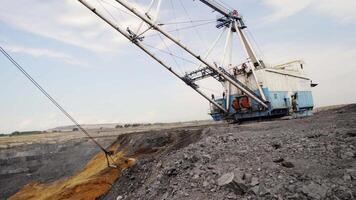 The Use of Large Excavation Machinery in Various Mining Operations and Their Importance. Stock Clip video