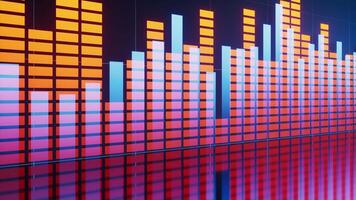 Statistical graph with business finance concept, 3d rendering. video