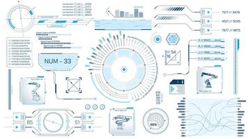 Animated HUD elements collection for high-tech interface video