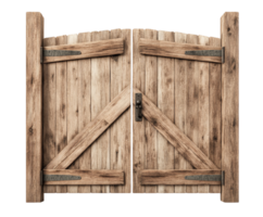 Wooden gate,isolate background png
