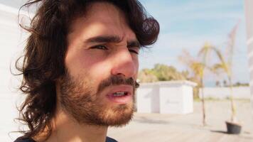Man Disappointed With Life Complains About Everything Outside In The Park video