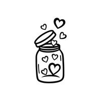 Heart Box with Inner Modern Icon. vector
