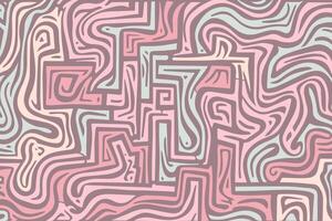 Abstract maze pattern in soft pastel colors creating an intricate design vector