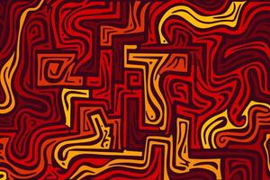 Colorful abstract pattern with vibrant red and orange swirling lines in a dynamic design vector