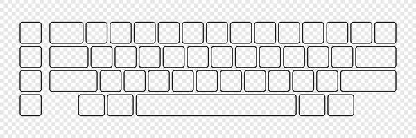 Computer keyboard button layout template for graphic use. Modern computer keyboard, illustration vector
