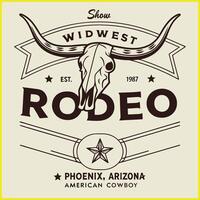 Rodeo Skull Illustration vector