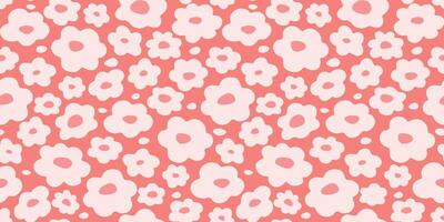Seamless pattern with abstract flowers. vector