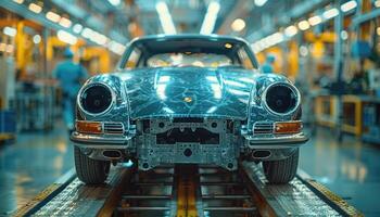 Porsche Classic Car Assembly Line Production photo