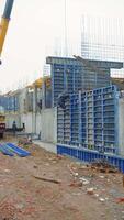 Construction Workers Installing Concrete Formwork video