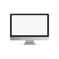 Computer Desktop Monitor Mockup. Realistic PC monitor illustration. vector