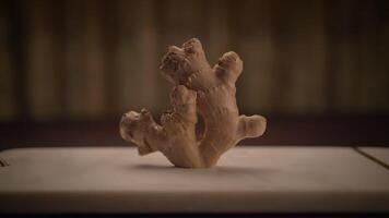 Fresh Ginger Root Beautifully Displayed for Sale in the Local Market for Everyone video