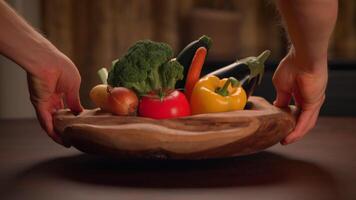 An Abstract View Depicting a Rustic Wooden Table in a Stylish and Inviting Setting video