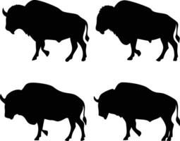 silhouette Bison design on a white background vector